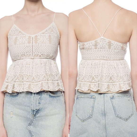 All Saints Natalia Peplum Tank Top - Picture 2 of 7